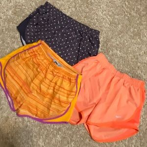 3 pairs of Nike Tempo Shorts - Women’s Size Medium